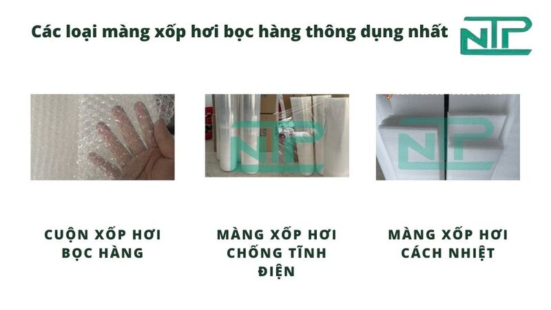 Các loại màng xốp hơi bọc hàng thông dụng nhất