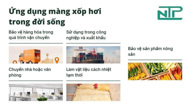 Ứng dụng màng xốp hơi bọc hàng trong đời sống