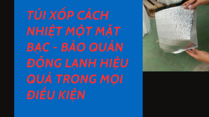 TÚI XỐP CÁCH NHIỆT MỘT MẶT BẠC - BẢO QUẢN ĐÔNG LẠNH HIỆU QUẢ TRONG MỌI ĐIỀU KIỆN